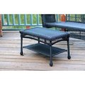 Jeco Jeco W00207-T Black Wicker Patio Furniture Coffee Table W00207-T